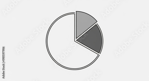 Pie Chart Illustration Showing Proportional Data Representation.