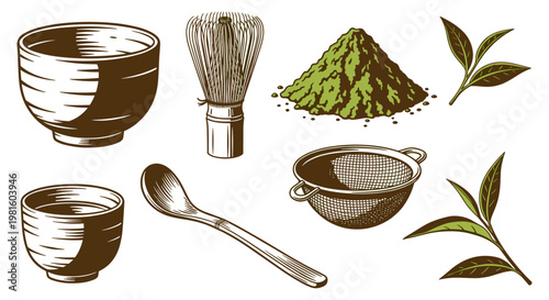 Matcha Tea Ceremony Tools