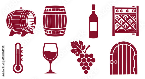 Wine Making Icons Collection