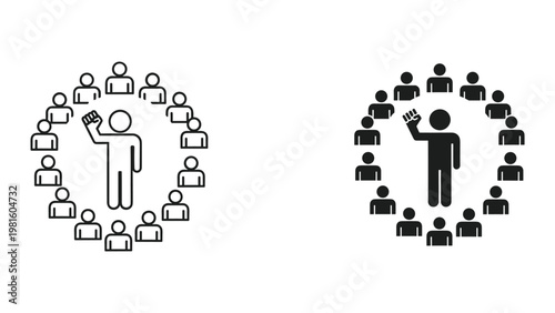 Speaker addressing audience conference presentation