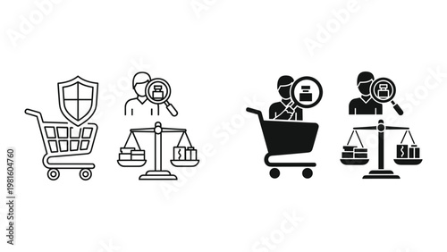 Digital commerce law data analysis concept set