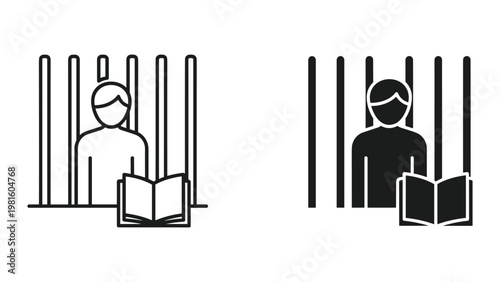 Prisoner reading book jail introspection scene