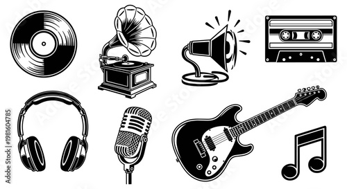 Vintage Music Icons Collection