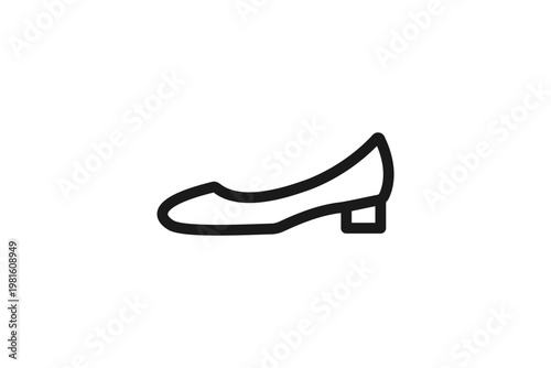 パンプスの線画アイコン
