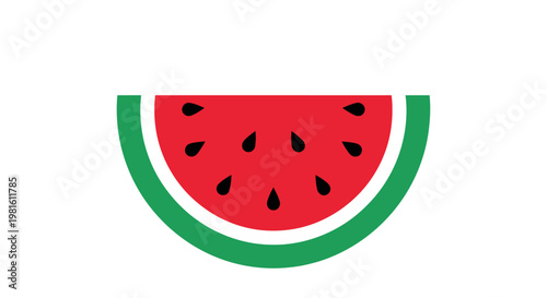 Fresh Watermelon Fruit Slice Illustration.