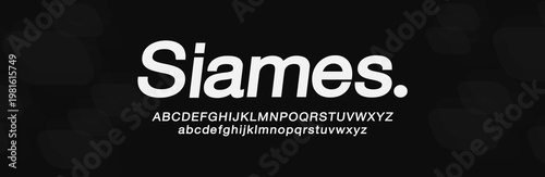 Modern Minimalist Bold Technology and Science alphabet font. Digital typography vector illustration design. Sci-fi, movie, magazine, fashion font.