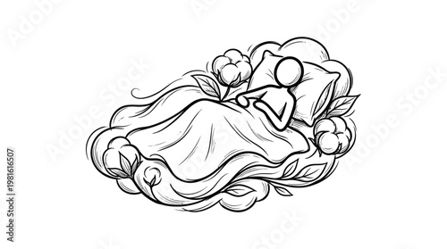 Comfortable Sleep In Cotton Bed With Decorative Elements