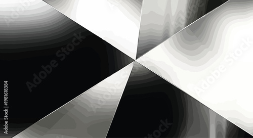 Black White Geometric Abstract Background