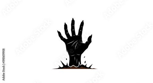 Black Hand Rising From Ground.