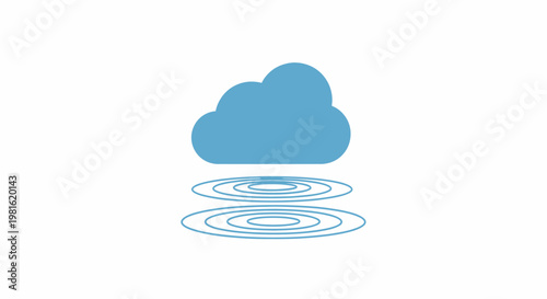 Blue Cloud Rain Drop Effect.