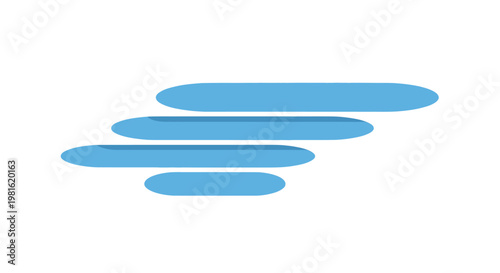 Blue oval shapes in motion.