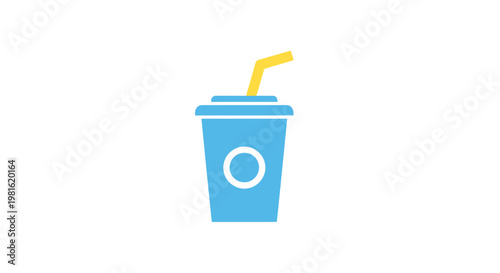 Blue Disposable Drinking Cup.