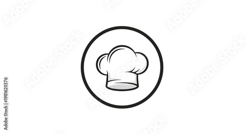 Chef Hat Icon Illustration.