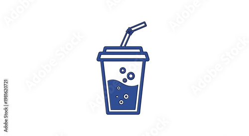 Cold drink with bubble ice.