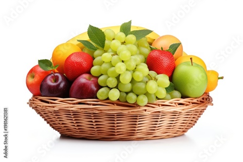 Fruit basket grapes plant food.