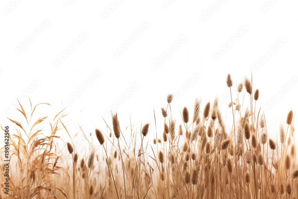 Fototapeta premium Natural brown meadow border outdoors nature.