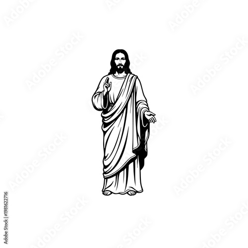 Jesus Christ Full Body Vector Art