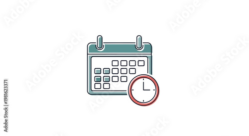 Calendar and Clock Icon.