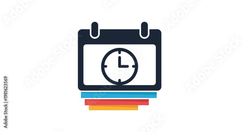 Calendar with Clock Icon.