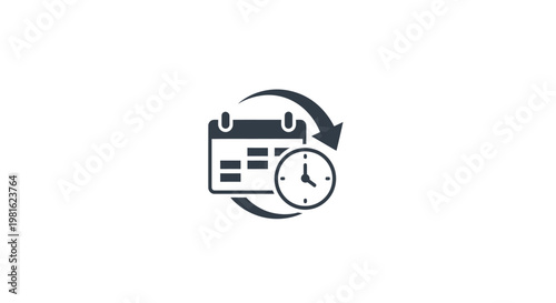 Clock Calendar Time Schedule.