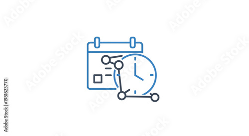 Clock and Calendar Icon.