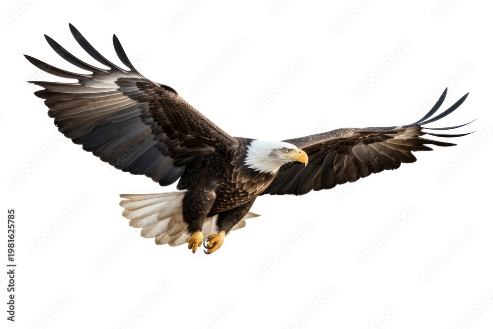 Fototapeta premium Animal flying eagle bird.
