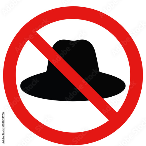 Foto No hat sign red circle prohibition symbol prohibition sign 1