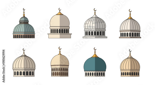 Domes of mosques with spires.