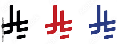 New Saudi Riyal Money Currency Symbol Icon Set for Banking and Fintech Interface Vector Illustration.