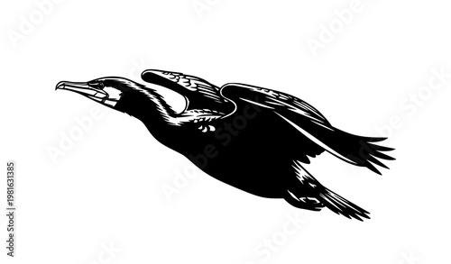 Hand drawn flying bird silhouettes set with swallows doves and pigeons in sketch style isolated on white background vector illustration