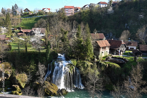 Rastoke village in Croatia with beautiful waterfalls