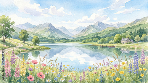 lake in the mountains