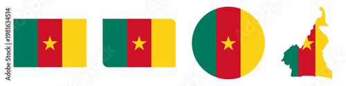 cameroon circular, cameroon rectangular, and cameroon map flag flat icon Free Download cameroon circular, cameroon rectangular, and cameroon map flag flat icon - GFXLoad