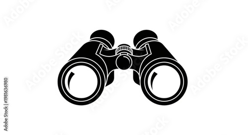 Binoculars Silhouette - A Symbol of Exploration, Observation, and Discovery.