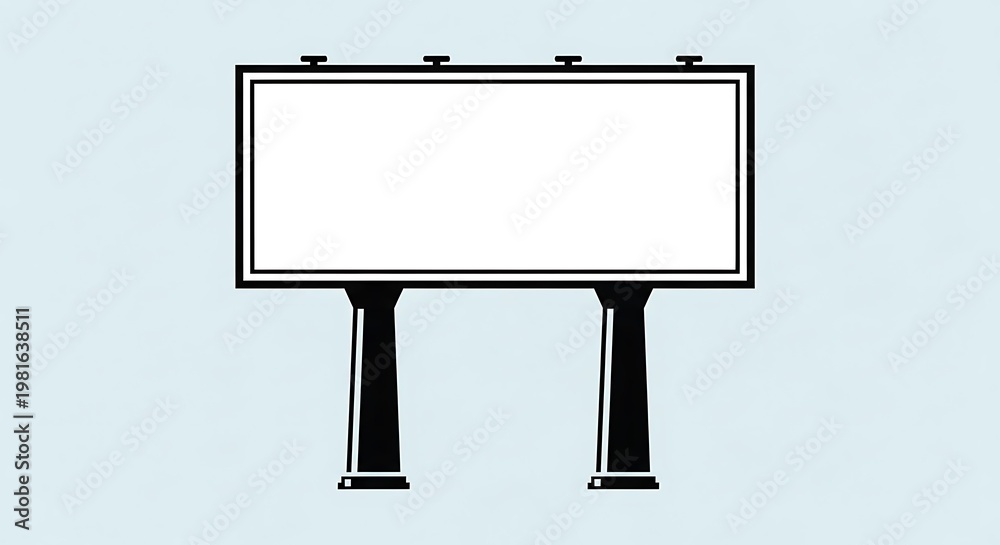 Obraz premium Blank Billboard on a Light Background.