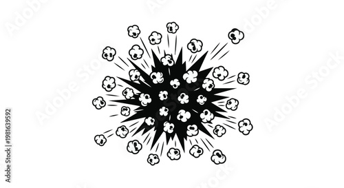 Popcorn kernels exploding into fluffy snacks create a dynamic burst of energy that represents fun, movie theater entertainment, and the excitement of delicious culinary treats for everyone.