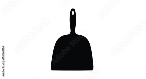 Black silhouette of a garden trowel with a hanging hole