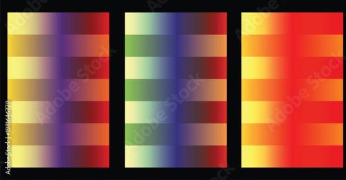 Abstract color gradient panels a study in warm and cool tones