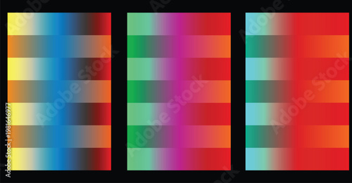 Abstract gradient blocks a colorful spectrum of vertical rectangular patterns