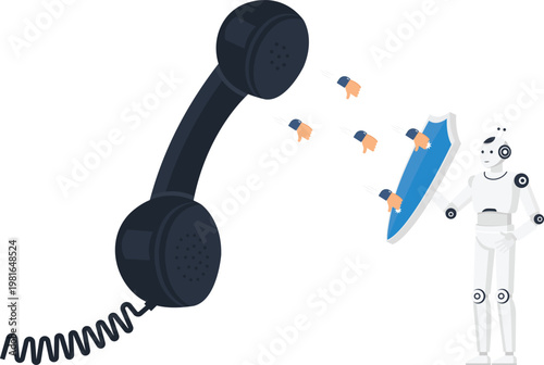 White robot financial idea light bulb piggy bank saving money investment strategy artificial intelligence technology innovation future finance smart banking