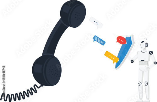 Robot decision making artificial intelligence machine learning multiple choice test question holding pencil future technology uncertainty concept digital evaluation modern automation