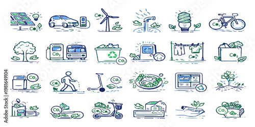 Set of vector icons for web design featuring transportation symbols such as a car, truck, bus, train, plane, ship, and taxi for travel and traffic illustration