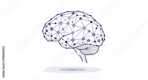 Neural Network Brain Concept, Artificial Intelligence and Cognitive Computing