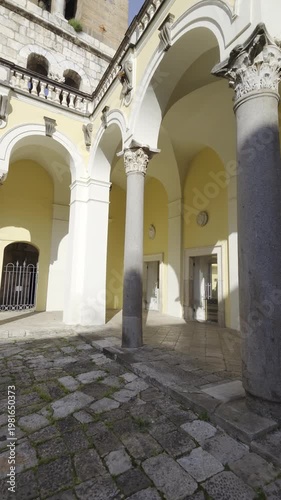 Wallpaper Mural The entrance courtyard of the cathedral dedicated to Saint Mary in Capua, Italy. Torontodigital.ca