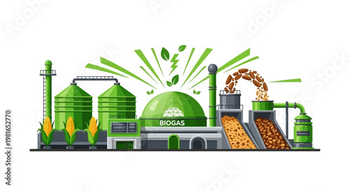 Biogas Plant Industrial Facility.