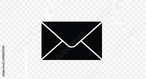 Envelope icon represents digital communication and messaging systems that facilitate professional correspondence in a modern corporate environment, providing ample copy space for graphic designs.