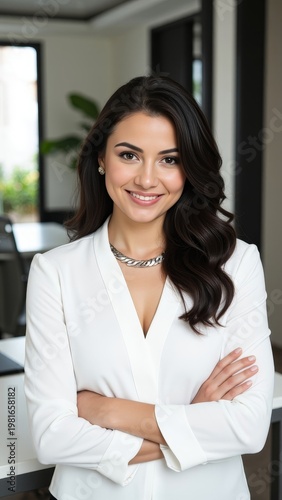 Woman in business attire smiling for professional portrait Free Download Woman in business attire smiling for professional portrait - GFXLoad