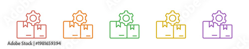 Supply Icon Set Multiple Style Collection. Vector Illustration Concept Designed In Line Colorful Style