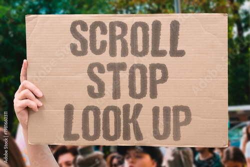 Photography "Scroll Stop Look Up" The habitual consumption of digital content often crowds out present-moment engagement