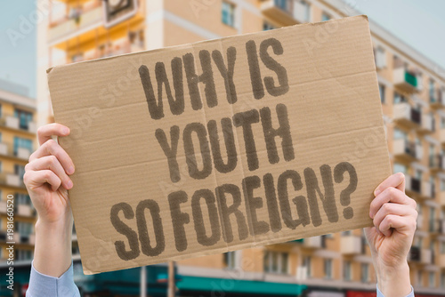 Quadro em tela "Why Is Youth So Foreign?" The widening cultural gap between generations makes mutual understanding increasingly difficult